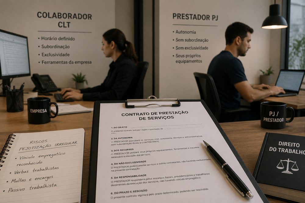 Contrato PJ e risco de vínculo trabalhista